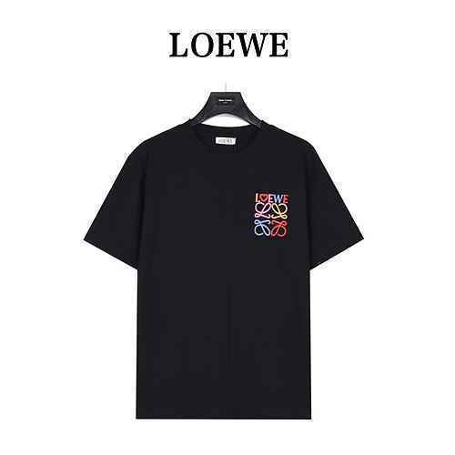 LoeweLoewe 23ss T-shirt a maniche corte stampata con logo colorato in schiuma