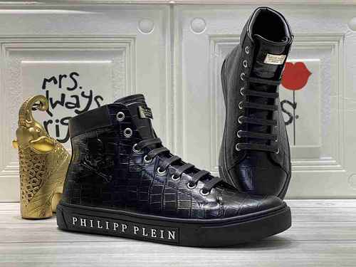 1159240PHILIPHILIPP PLEIN New Fashion High Top Sports Men's Shoe 38-44