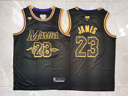 Lakers 23 James Mamba Serpente Nero