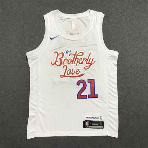 76ers 21st Enbid 23 Season City Edition Bianco