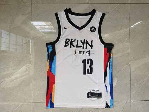 21a stagione Nets 13 Harden City Edition Bianco