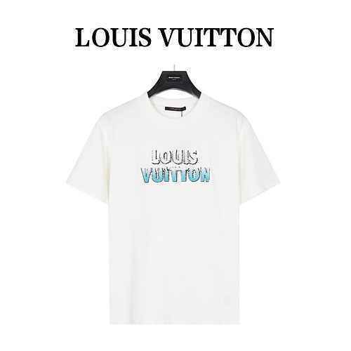 Louis VuittonTshirt a maniche corte con ricamo di perline Louis Vuitton 23ss