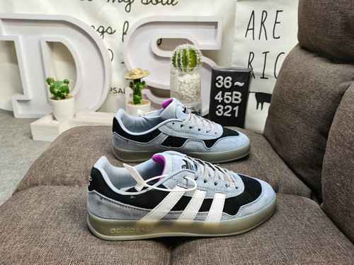 321D Adidas Gonz Aloha Super One Black Eye Co scarpe da ginnastica rosa con marchio con sacchetto pe