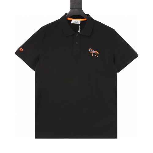 HERMES Polo con LOGO cavallo da battaglia ricamato Hermès