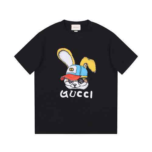 GucciManica corta con stampa di coniglio Cartoon Gucci