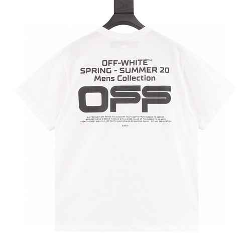 OFFWHITECOVIRGIL Basic Letter Banner stampato manica corta