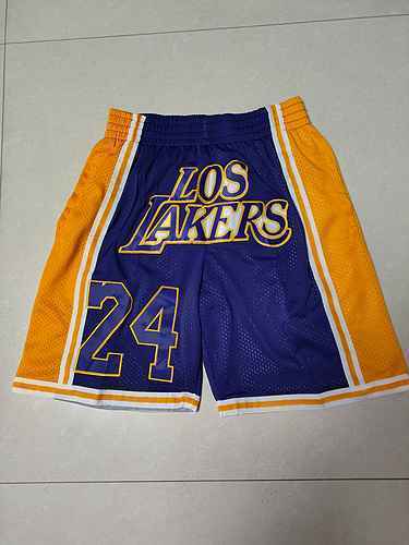 Pantaloni da calcio viola con 24 tasche dei Lakers