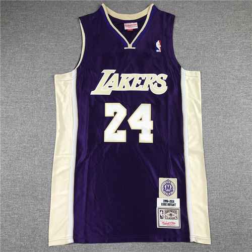 Lakers 24 Kobe Hall of Fame MN Vintage Oro Viola