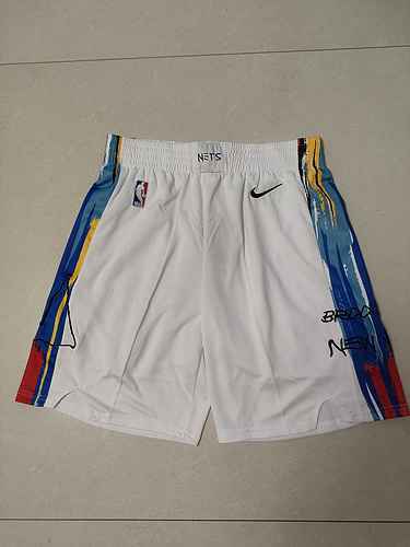 Pantaloni Nets White 23 Season City Edition