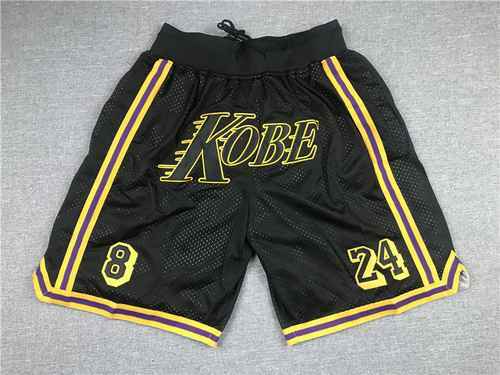 Pantaloni tascabili Lakers KOBE 824 pantaloni da basket neri