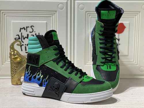 1159340PHILIPHILIPP PLEIN Scarpe alte da uomo nuove alla moda 3844