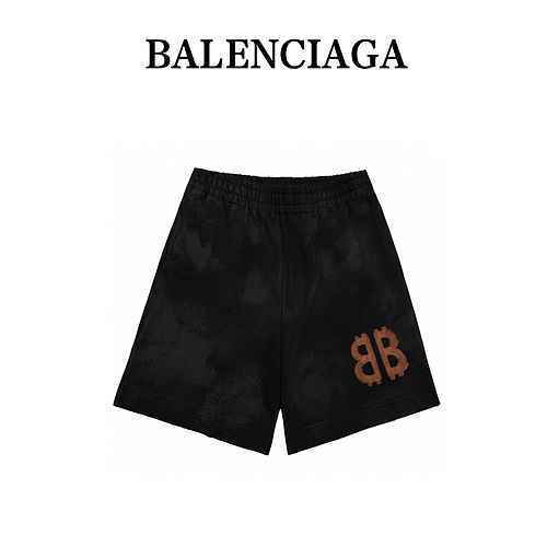 BalencigaPantaloncini doppia B bitcoin tinti in fango 2023SS di Balenciaga