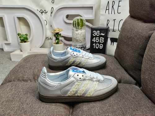 109DWales Bonner X Adidas Samba Cobranding sneakers retrò Colore semplice abbinato quest'anno in arg