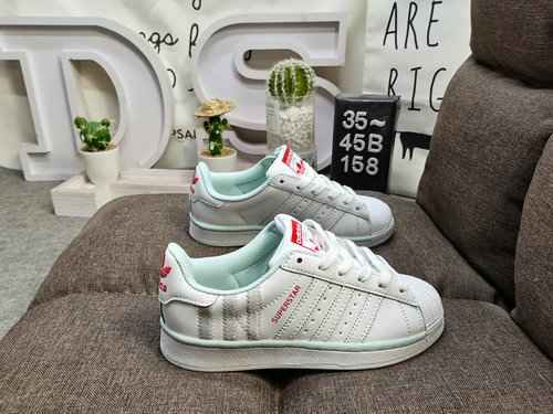 158DAdidas Clover Originals Superstar Shell Head Classico Versatile Scarpe da tavolo sportive casual