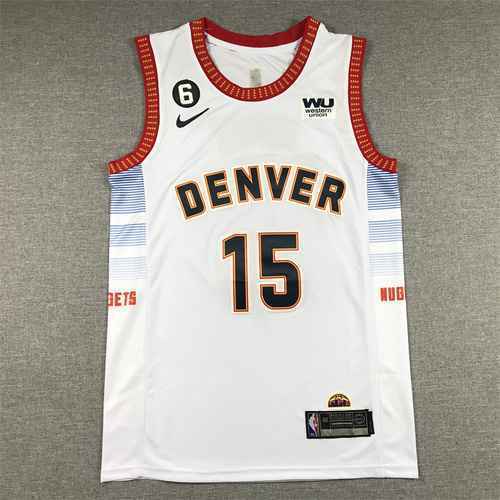 Nuggets 15 Nikolai Jokic 23 Season City Edition 6 Standard Bianco