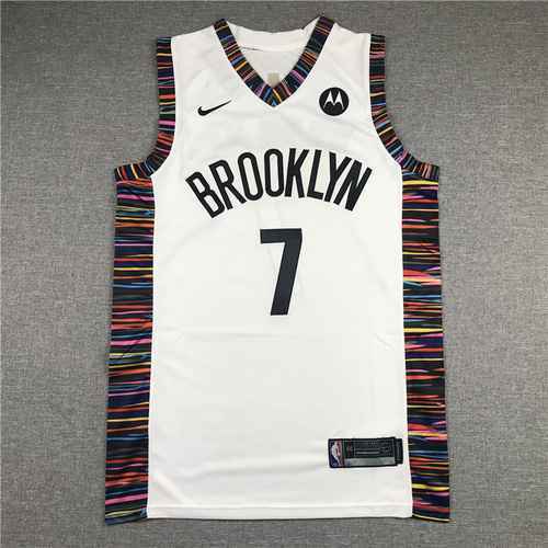 19a stagione Nets 7 Durant White City Edition Nuovo marchio di sponsorizzazione