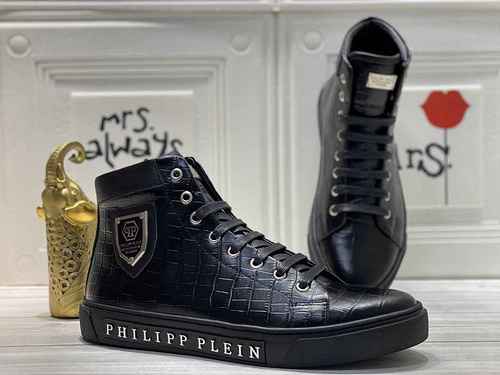 1159240PHILIPHILIPP PLEIN New Fashion High Top Sports Men's Shoe 38-44