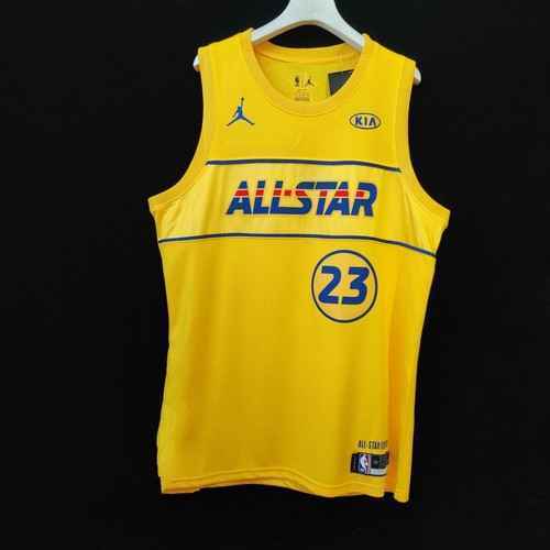 Maglia NBA All Star Western League 2021 Divisa da basket pressata a caldo Kuri James Doncic