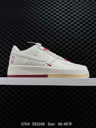 23 Livello aziendale Nike Nk Air Force x27 7 Low Cross Label Bianco Rosso Gradiente Originale Ultimo