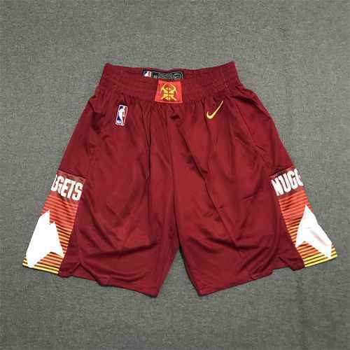 Pantaloncini da calcio Nuggets Wine Red 2021 Season City Edition