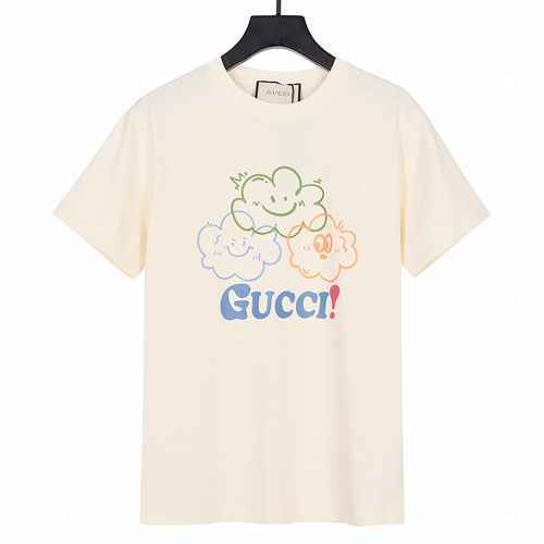 GUCCI Cartoon Cloud Volto sorridente stampato Manica corta