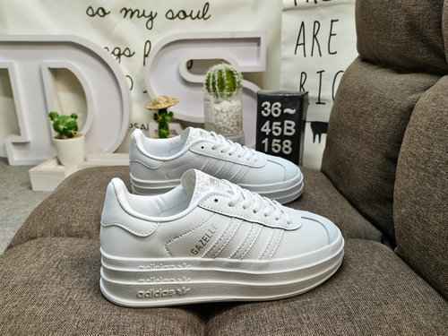 158DAdidas Originals Gazelle Bold W Clover Tre strati suola spessa Low Top Retro Versatile Casual Sc