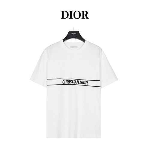 Tshirt a maniche corte con logo ricamato in vita DiorDior 23ss