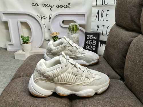 929DAdidas Yeezy 500 AD Wanbang Vera pelle scamosciata e pelle bovina rugosa Costruito in adiPRENE T