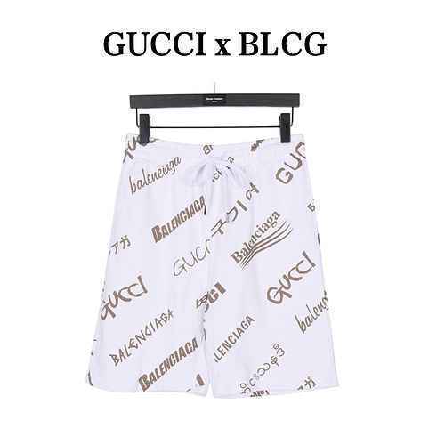 Pantaloncini AOP con logo Bullet Screen marchiati BalenciagaX Gucci Co