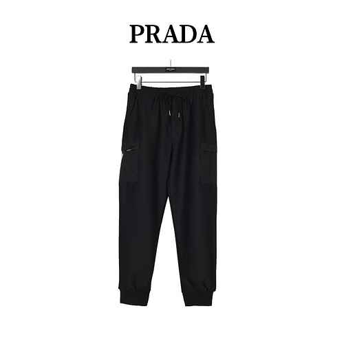 PRADA/Prada 23Fw Side Pocket Triangle Casual Pants