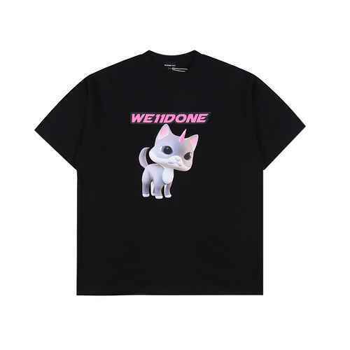 WE11DONE 23SS Unicorn Cat Print Short Sleeve