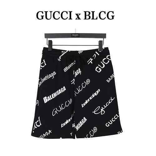 Pantaloncini AOP con logo Bullet Screen marchiati BalenciagaX Gucci Co