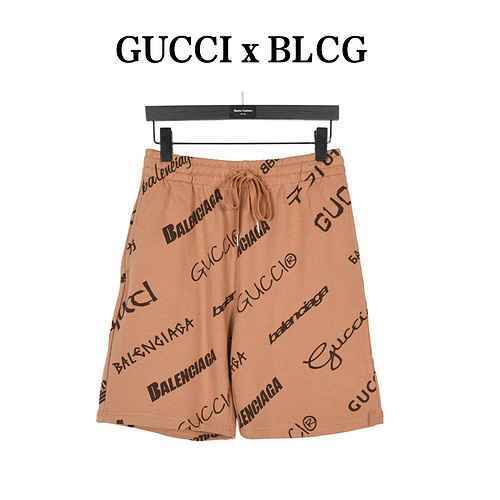 Pantaloncini AOP con logo Bullet Screen marchiati BalenciagaX Gucci Co