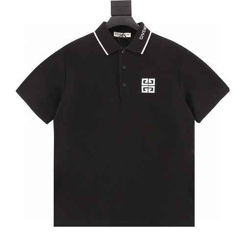 GVC 4G embroidered collar short sleeved POLO shirt