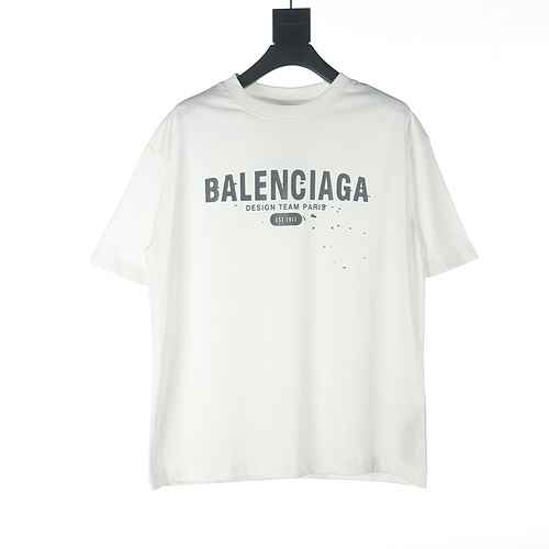 BALENCIAGAMaglietta a maniche corte con lettera Speckle BLCG 1917 di Balenciaga