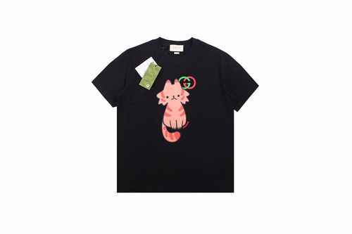 GC 23SS Double G Kitten Print Short Sleeve