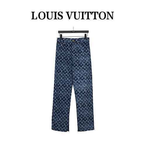 Louis VuittonLouis Vuitton 23Fw AOP Polo tinta unita Presbiopia Jeans