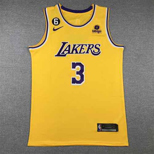 Maglia Lakers n. 3 Davis gialla 2223 stagione