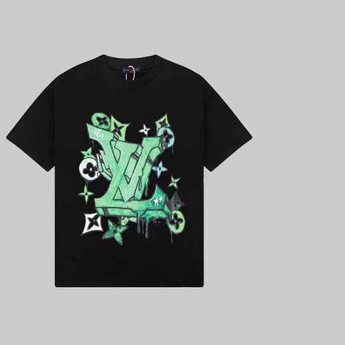 Tshirt a maniche corte stampata LOUIS VUITTON Show Limited davanti e dietro