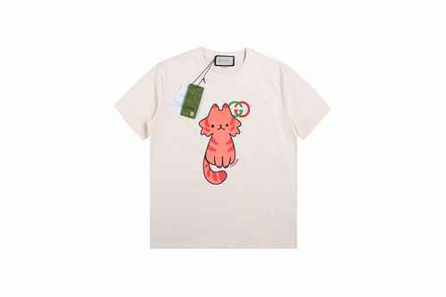 GC 23SS Double G Kitten Print Short Sleeve