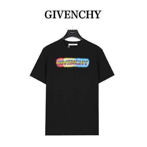 GivenchyTshirt a maniche corte con graffiti ricamati con spazzolino da denti 3D con logo arcobalenoG