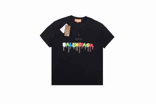 GC x BLCG 23SS Co branded Graffiti Letter Short Sleeve