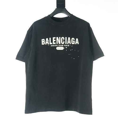 BALENCIAGAMaglietta a maniche corte con lettera Speckle BLCG 1917 di Balenciaga