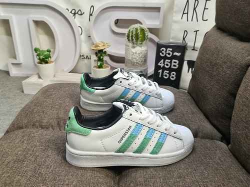 158DAdidas Clover Originals Superstar Shell Head Classico Versatile Scarpe da tavolo sportive casual