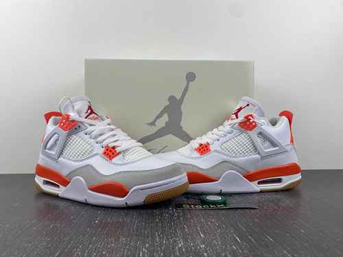 50 true labels! Jordan Dan 4th Generation Nike SB x Air Jordan 4 '' League SB White Orange Product N