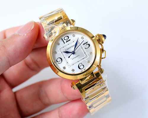 Orologio Cartier da donna abbinato al movimento meccanico originale completamente automatico, cassa 