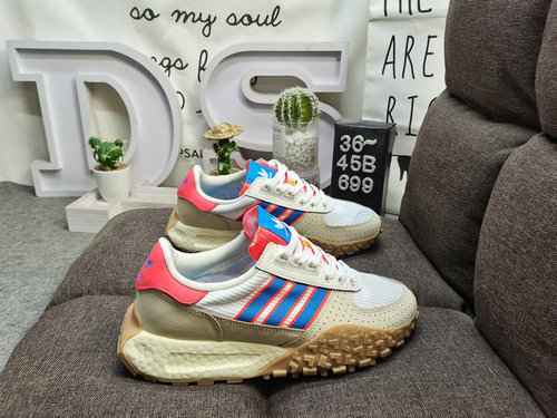 699DAdidasTrifolium Boost origini Retropy E5 Popcorn Scarpe da corsa retrò Scamosciato giallo color 