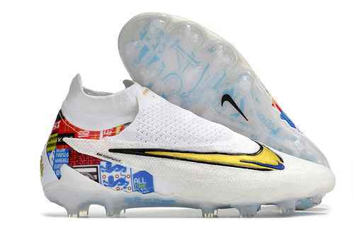 Scarpa da calcio Nike High Top Phantom GX Colore bianco doppio strato impermeabile Fish Silk Full Kn