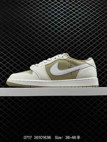 8 famoso cantante hiphop Travis Scott x Nike Air Jordan Low Golf SP Neutral Oliv AJ Jordan Generatio