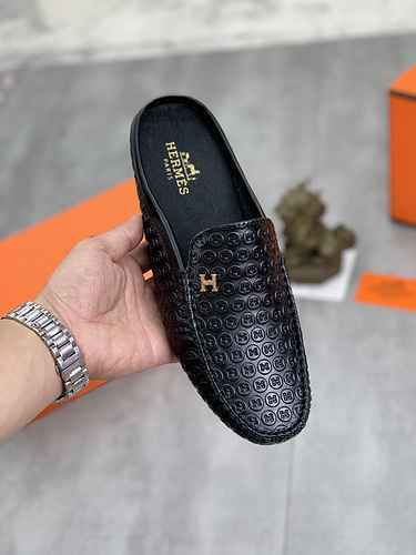 Scarpa da uomo Hermes Codice 0809B10 Taglia 3844 45 personalizzata senza restituzione senza cambio